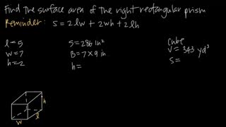 surface area of prisms (KristaKingMath)