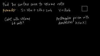 surface area to volume ratio of prisms (KristaKingMath)