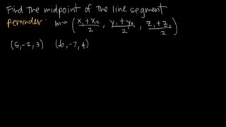 Line segments in 3D: Finding the midpoint! (KristaKingMath)